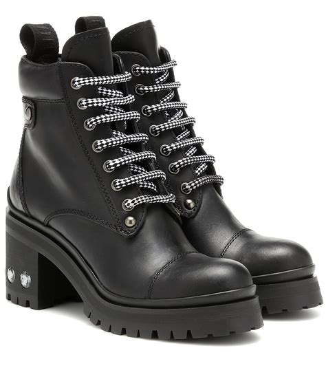 miu miu black leather boots